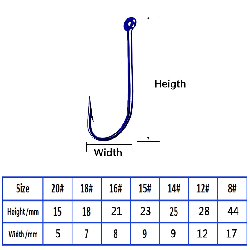 50pcs Fishing Hooks Fishing Tackle Durable Fishhooks Carp Barbed Hook Ocean River Lake  Bait Lure Fish Tool