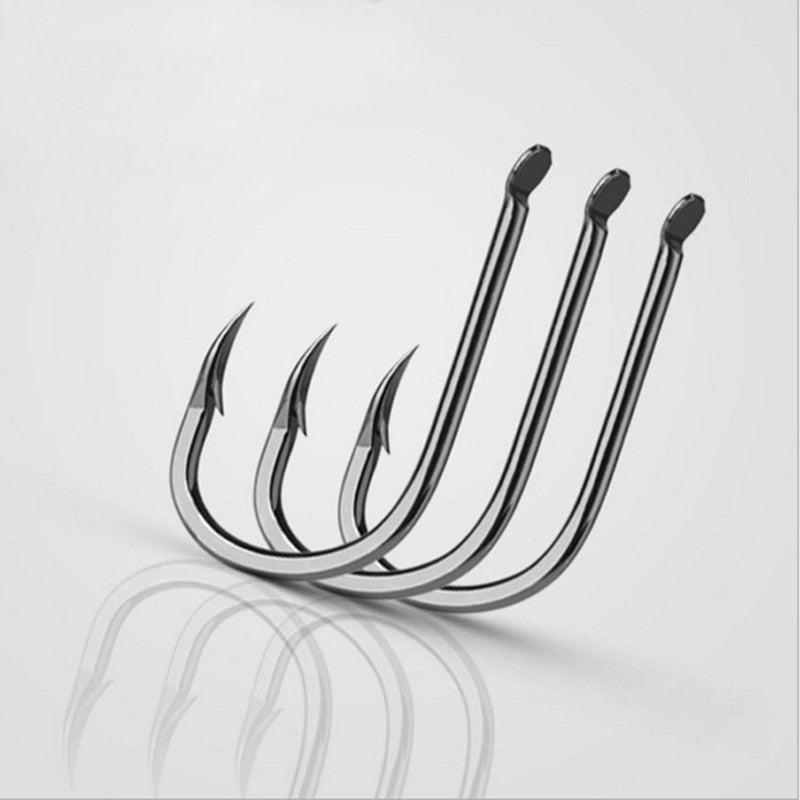 50pcs/lot Fishing Hooks Extremely Sharp High Carbon Steel Barbed 1#- 15 # Big Fish FishHooks Fishing Accessories Tackles Tools