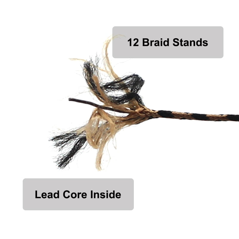 5m Braided Lead Core Carp Leader Line Camo Brown Mainline Leadcore for Carp Rig Chod Helicopter