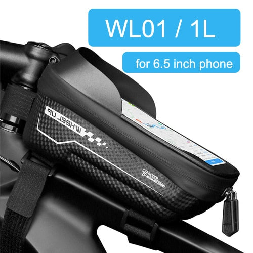 7.0 inch Touch Screen Phone Case Bag Bike Bicycle Front Top Tube Bag Waterproof Cycling Phone Mount For MTB Frame Handlebar Bag