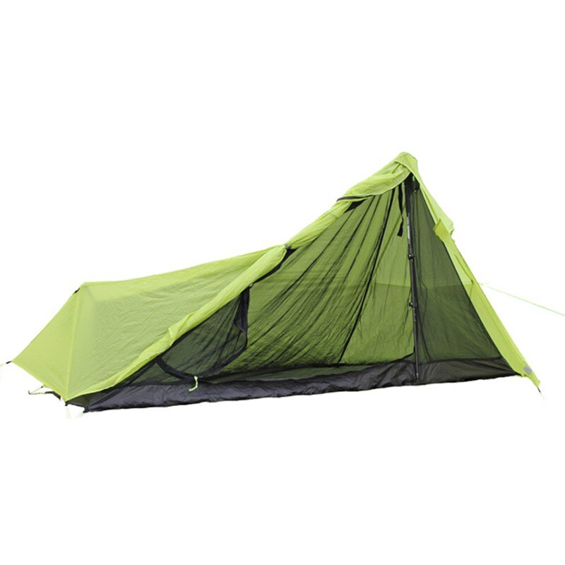 736g 15D Ultralight Two-Layer Pole-less UL Trekking Pole Pyramid Tent