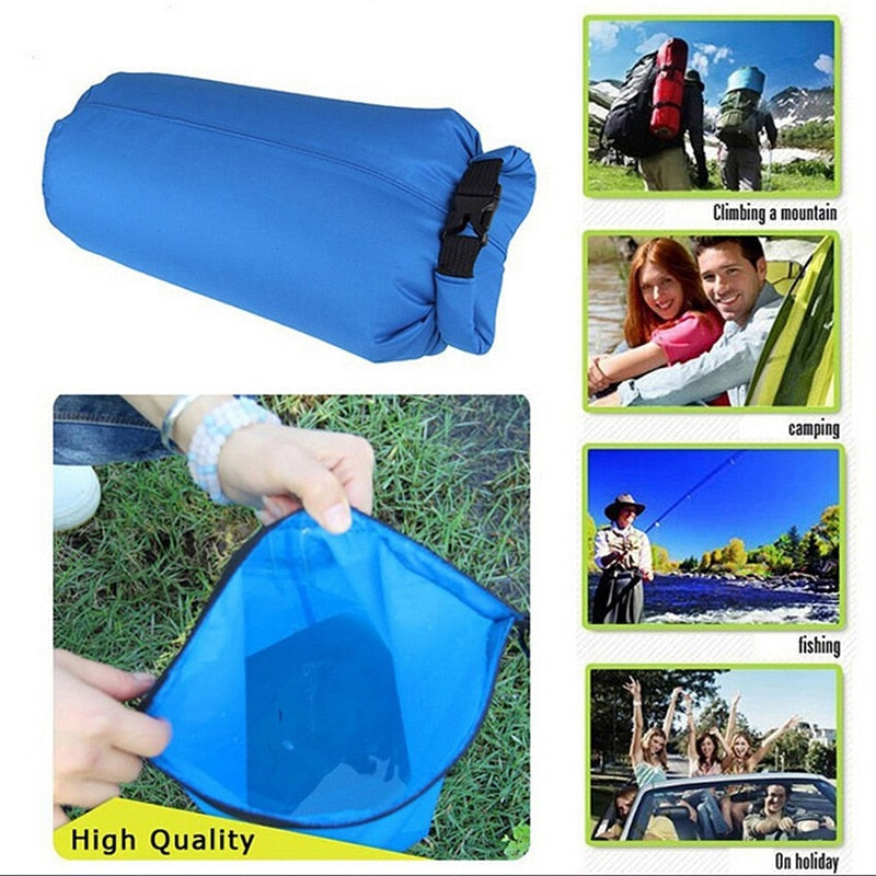 8L Nylon Portable Waterproof Dry Bag Pouch for Boating Kayaking Fishing Rafting Swimming Camping