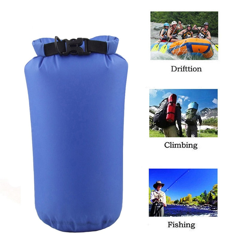 8L Nylon Portable Waterproof Dry Bag Pouch for Boating Kayaking Fishing Rafting Swimming Camping