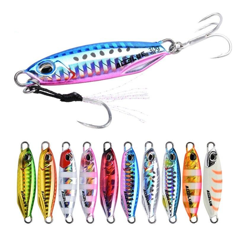 ALLBLUE New DRAGER Metal Cast Jig Spoon 15G 30G Shore Casting Jigging Lead Fish Sea Bass Fishing Lure  Artificial Bait Tackle