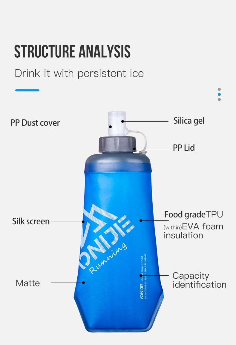 420ml 500ml Outdoor Sports Hydration Bladder Heat Preservation Kettle Water Bottle