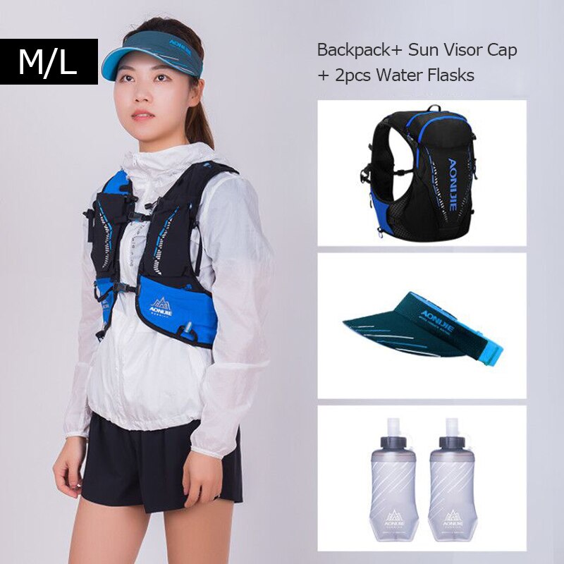 Black Ultra Vest 10L Hydration Backpack Pack Bag Free Water Bladder Bottle Trail Running Marathon