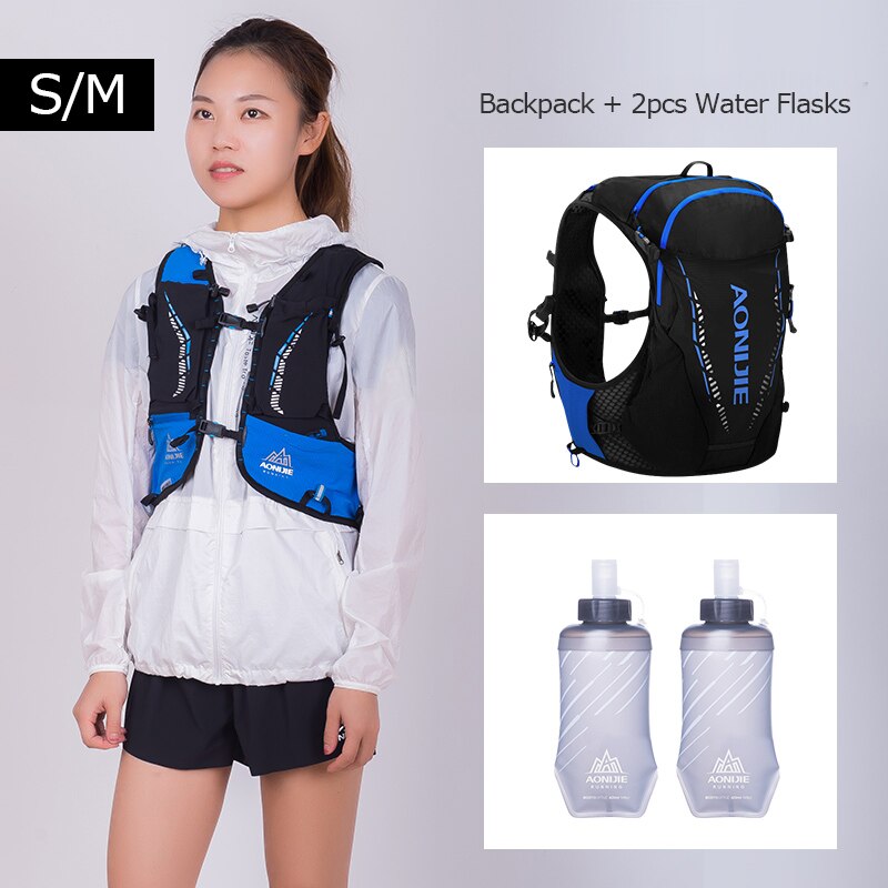 Black Ultra Vest 10L Hydration Backpack Pack Bag Free Water Bladder Bottle Trail Running Marathon