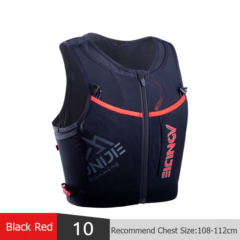 10L Quick Dry Sports Backpack Hydration Pack Vest Bag With Zipper for Running Marathon