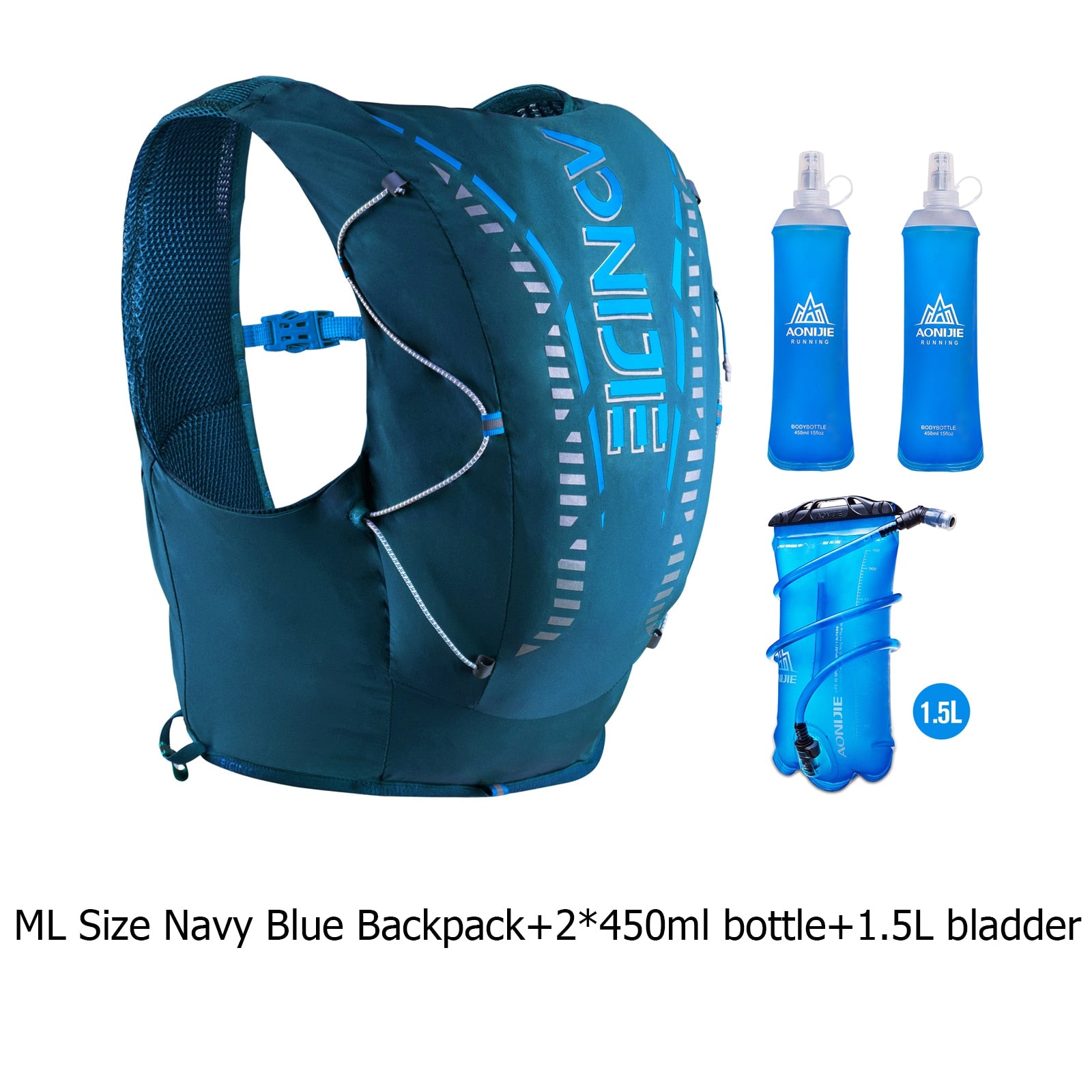 12L Sports Off Road Backpack Running Hydration Bag Vest Soft For Hiking Trail Cycling Marathon Race