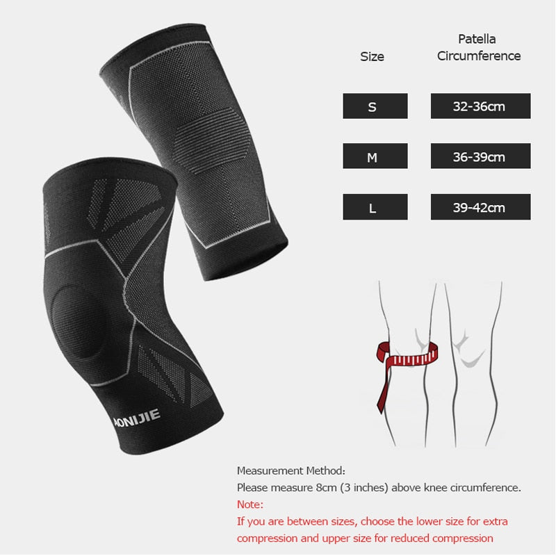 E4108 One Piece Protective Knee Brace Support Compression Sleeve Knee Pad Wrap Volleyball Kneepad