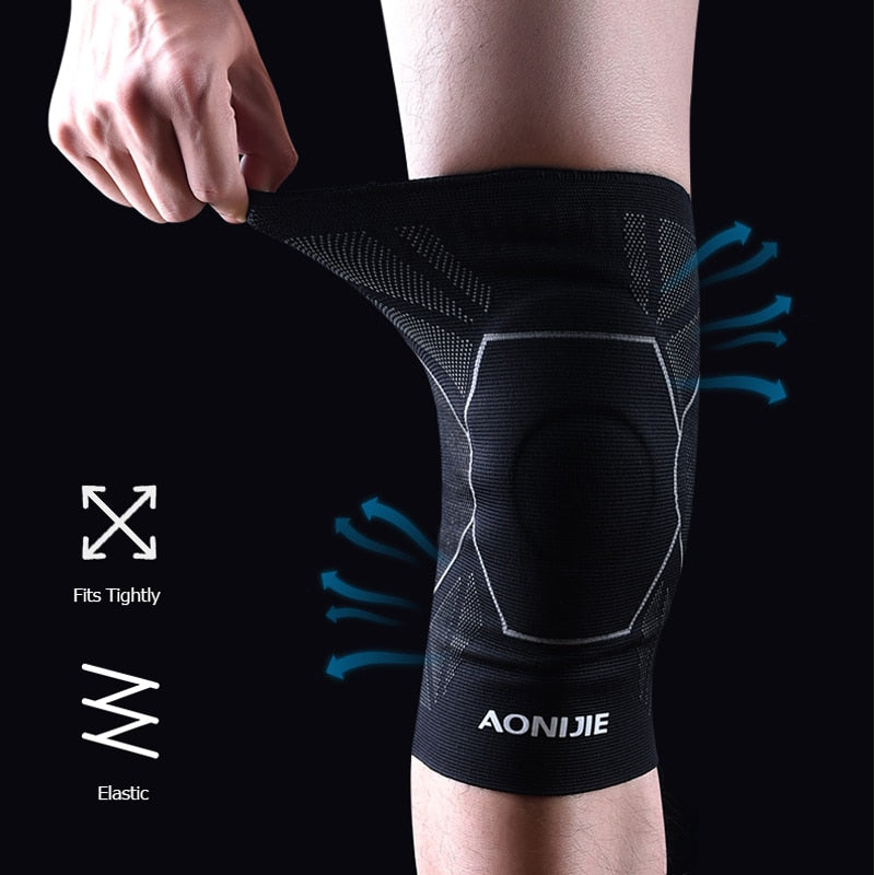 E4108 One Piece Protective Knee Brace Support Compression Sleeve Knee Pad Wrap Volleyball Kneepad