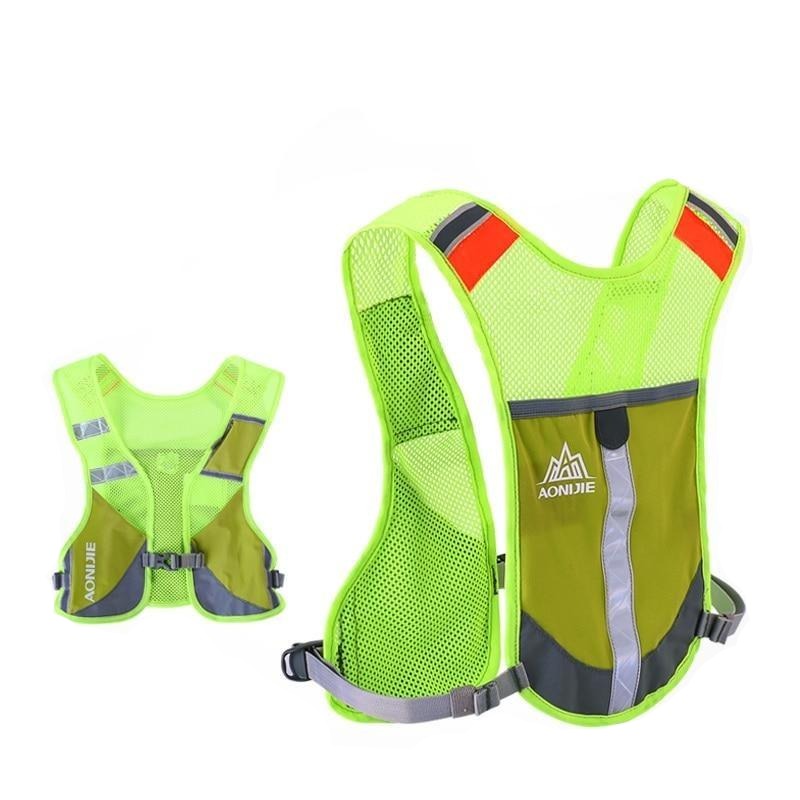 Reflective Hydration Pack Backpack Rucksack Bag Vest Harness Water Bottle Hiking Camping Running