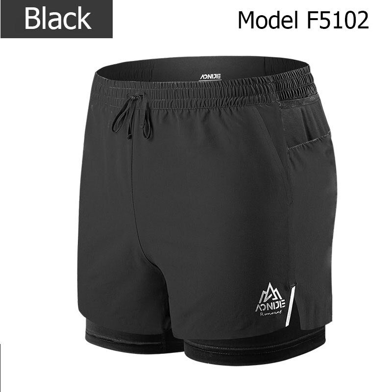 F5102 Men Quick Dry Sports Shorts Trunks Athletic Shorts with Lining