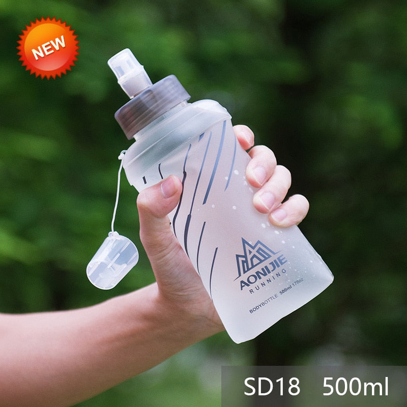 SD09 SD10 250ml 500ml Soft Flask Folding Collapsible Water Bottle TPU Free For Running