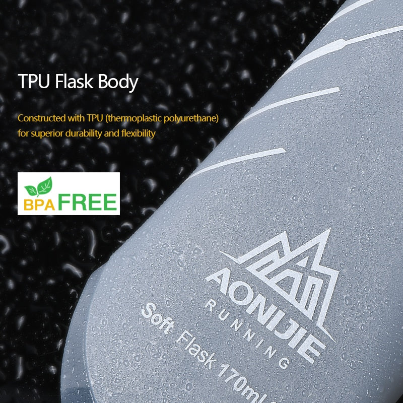 TPU Collapsible 170ML Sports Nutrition Energy Gel Soft Flask Water Bottle Reservoir