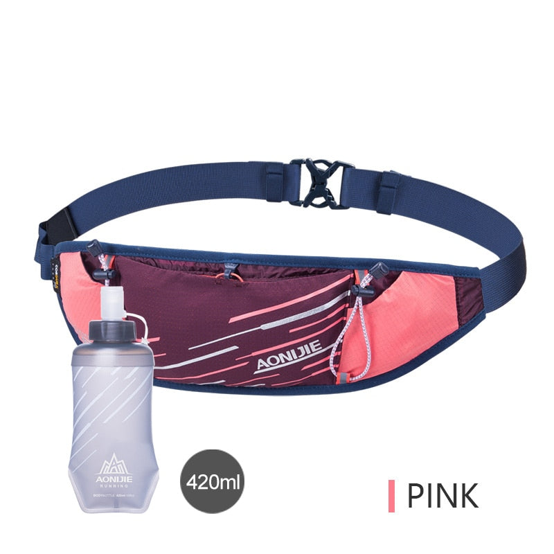 Lightweight Slim Running Waist Bag Belt Hydration Fanny Pack For Jogging Fitness Gym Hiking