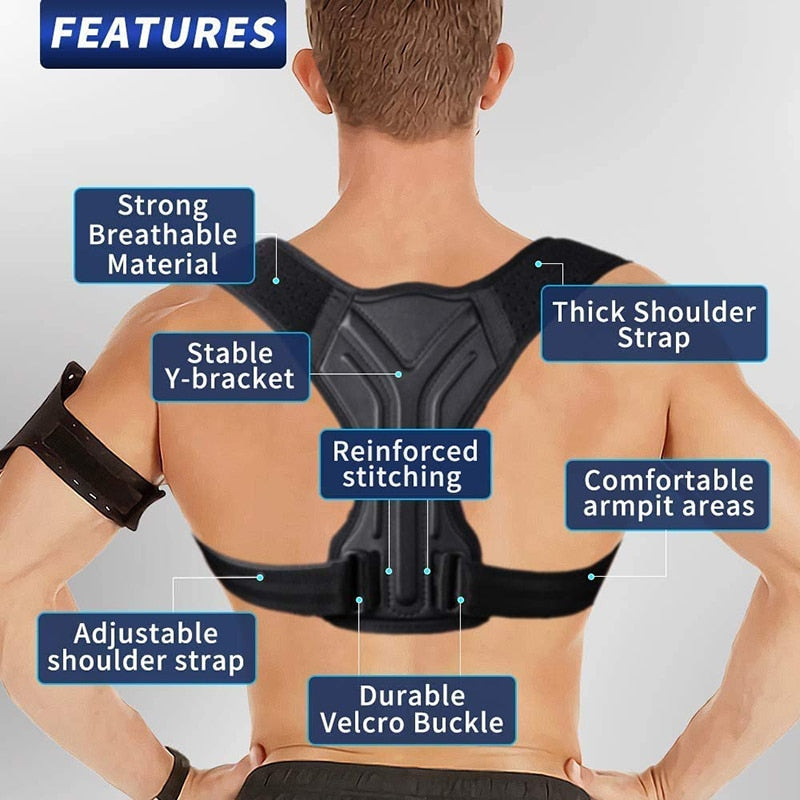 Adjustable Posture Corrector Back Support Shoulder Back Posture Correction Spine Postural Corrector