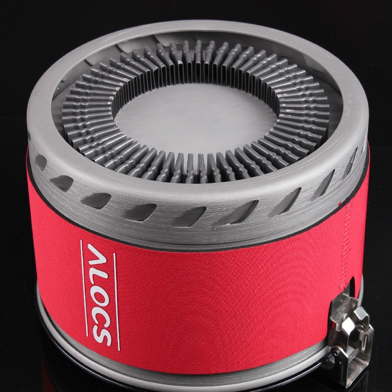 Alocs 1-2 Person Portable Windproof Fast-Heating Outdoor Picnic Hiking Camping Cookware Utensils Pot