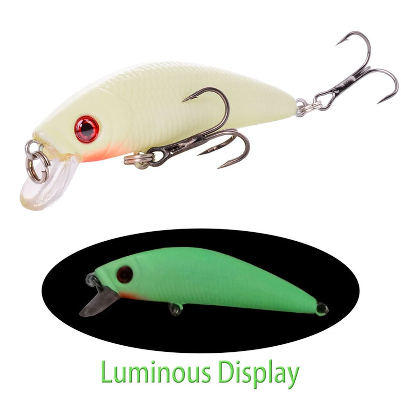 Aorace Minnow Fishing Lure 70mm 8g 3D Eyes Crankbait wobbler Artificial Plastic Hard Bait Fishing Tackle