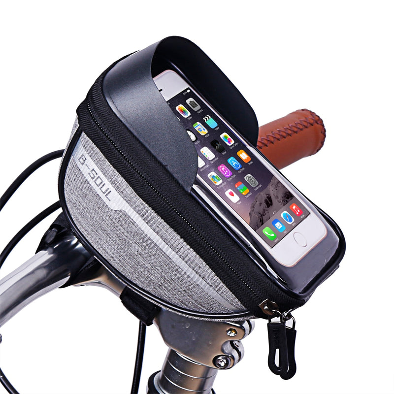 B-SOUL Cycling Bicycle Bike Head Tube Handlebar Cell Mobile Phone Bag Case Holder Screen Phone Mount