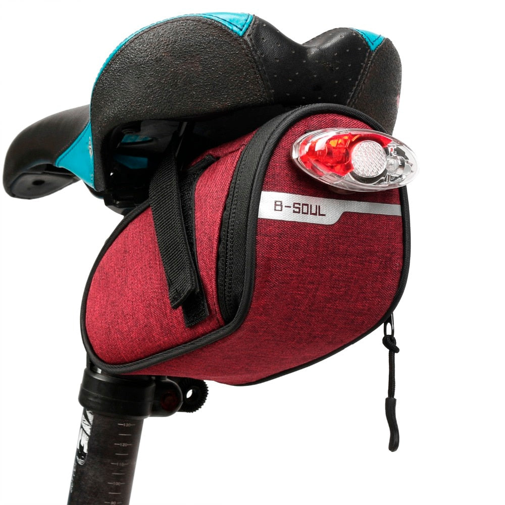 B-soul Portable Waterproof Bike Saddle Bag Portable Cycling Seat Pouch Bicycle Tail bags Rear Pannier Cycling equipment