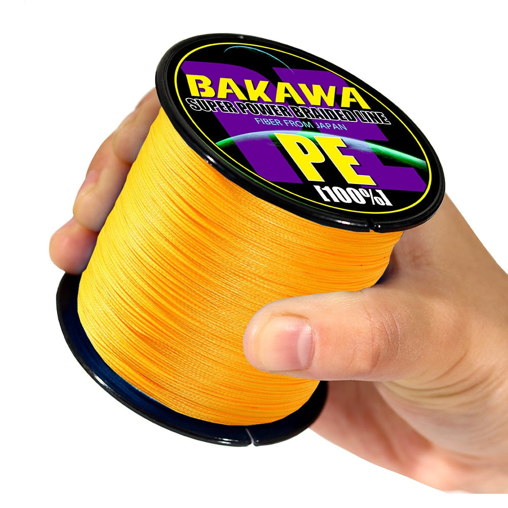 BAKAWA 4 Braided Fishing Line Length:300m/330yds Diameter:0.2mm-0.42mm,size:10-85lb Japan PE