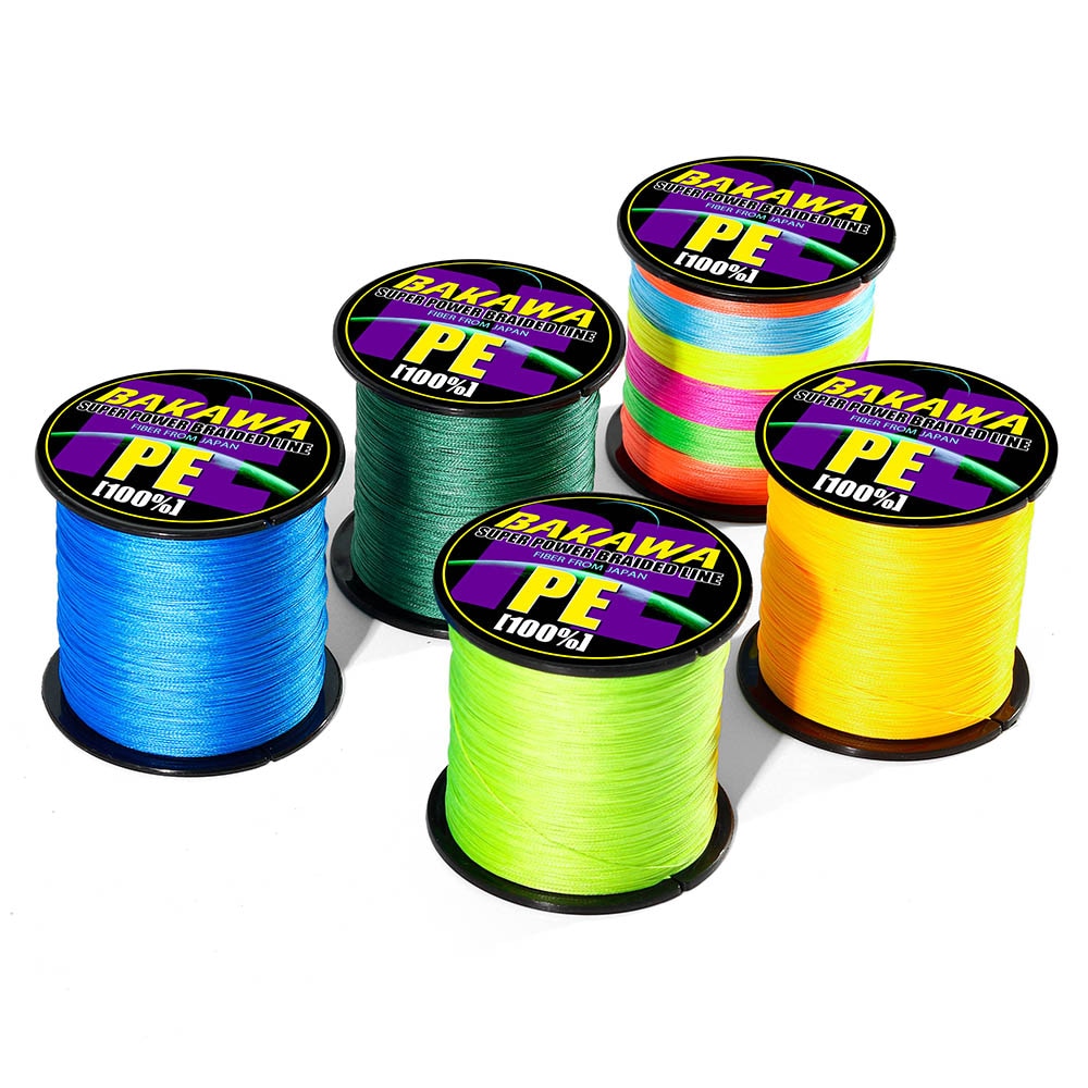BAKAWA 4 Braided Fishing Line Length:300m/330yds Diameter:0.2mm-0.42mm,size:10-85lb Japan PE