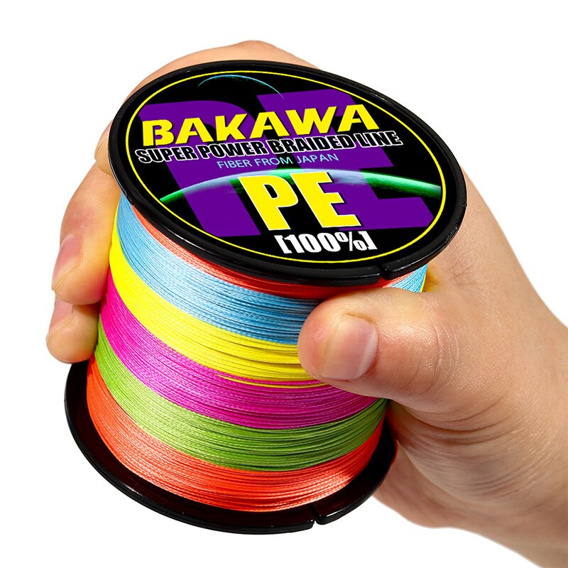 BAKAWA 4 Braided Fishing Line Length:300m/330yds Diameter:0.2mm-0.42mm,size:10-85lb Japan PE