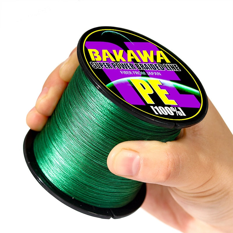 BAKAWA 4 Braided Fishing Line Length:300m/330yds Diameter:0.2mm-0.42mm,size:10-85lb Japan PE
