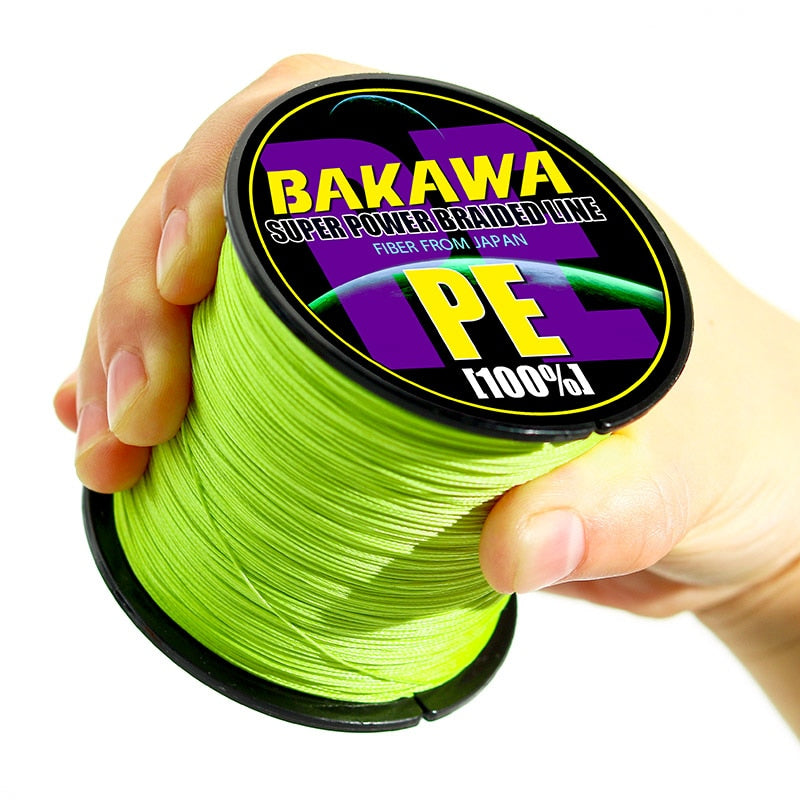 BAKAWA 4 Braided Fishing Line Length:300m/330yds Diameter:0.2mm-0.42mm,size:10-85lb Japan PE