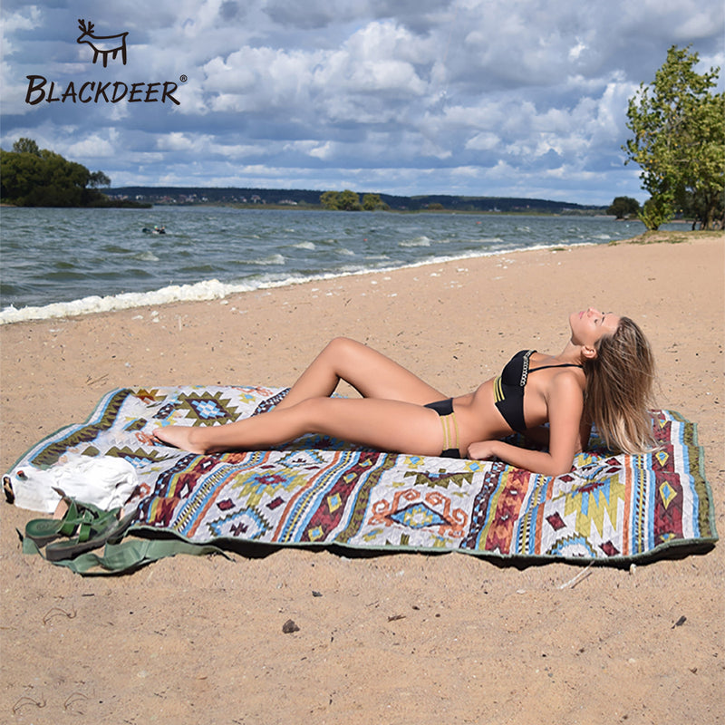 BLACKDEER Camping Mat For Family Nation Style Printed Thicken Waterproof Picnic Beach Mat Child Play