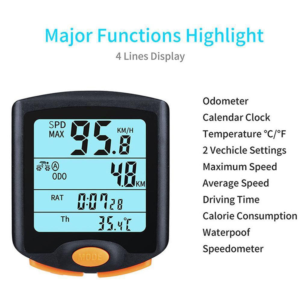 BOGEER YT-813 Bike Speed Meter Digital Bike Computer Multifunction Waterproof Sports Sensors