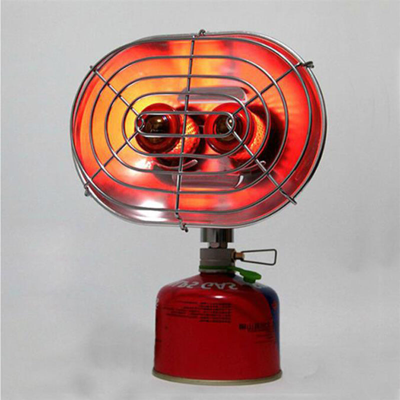Portable Gas Heater Warmer Butane Propane Double Burners Heating Stove Infrared Gas Heater