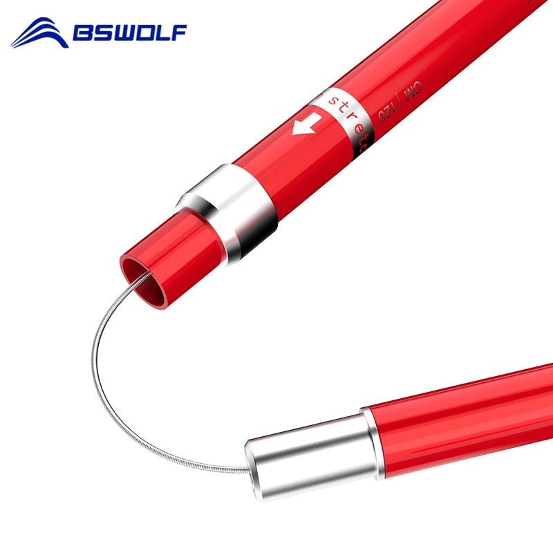 BSWOLF 2Pcs Foldable Walking Sticks Ultralight Camping Hiking Folding Trekking Poles Aluminum
