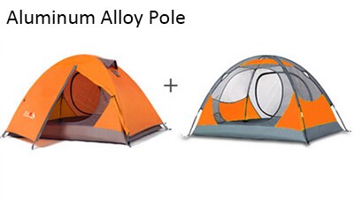 Camping Tent 2 Person Aluminum Pole Lightweight Double Layer Portable Tent