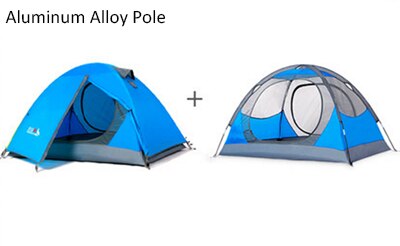 Camping Tent 2 Person Aluminum Pole Lightweight Double Layer Portable Tent