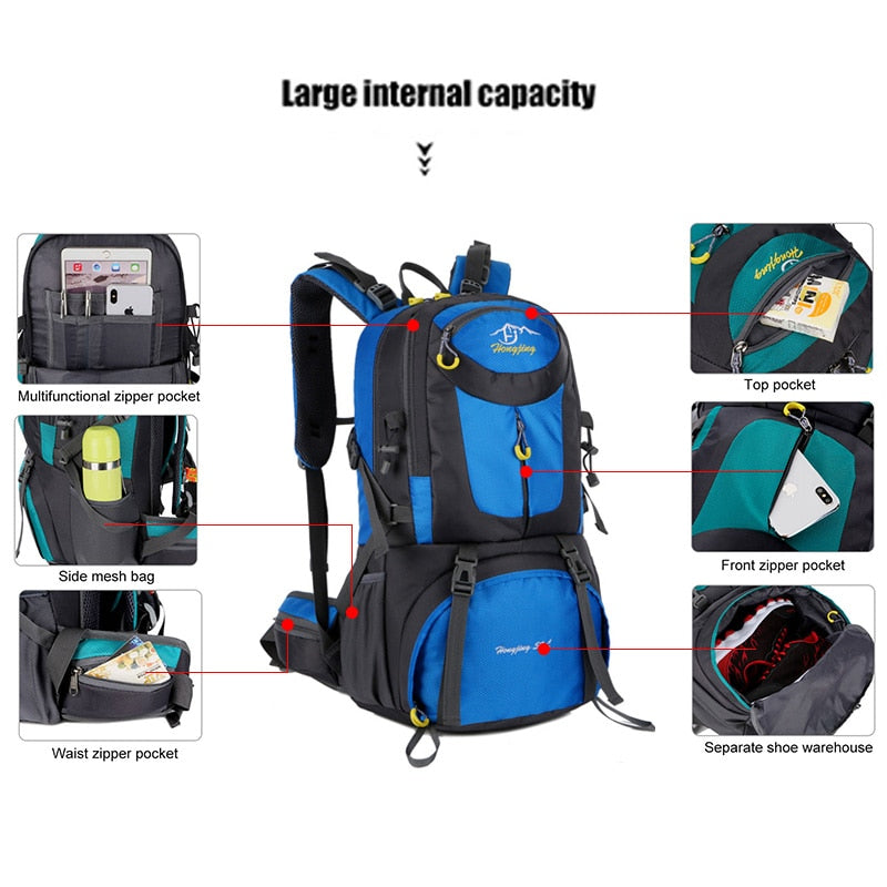 Backpacks 40L 50L 60L Camping Hiking Backpack Bag Outdoor Sports Bags Travel Men Climbing Rucksack