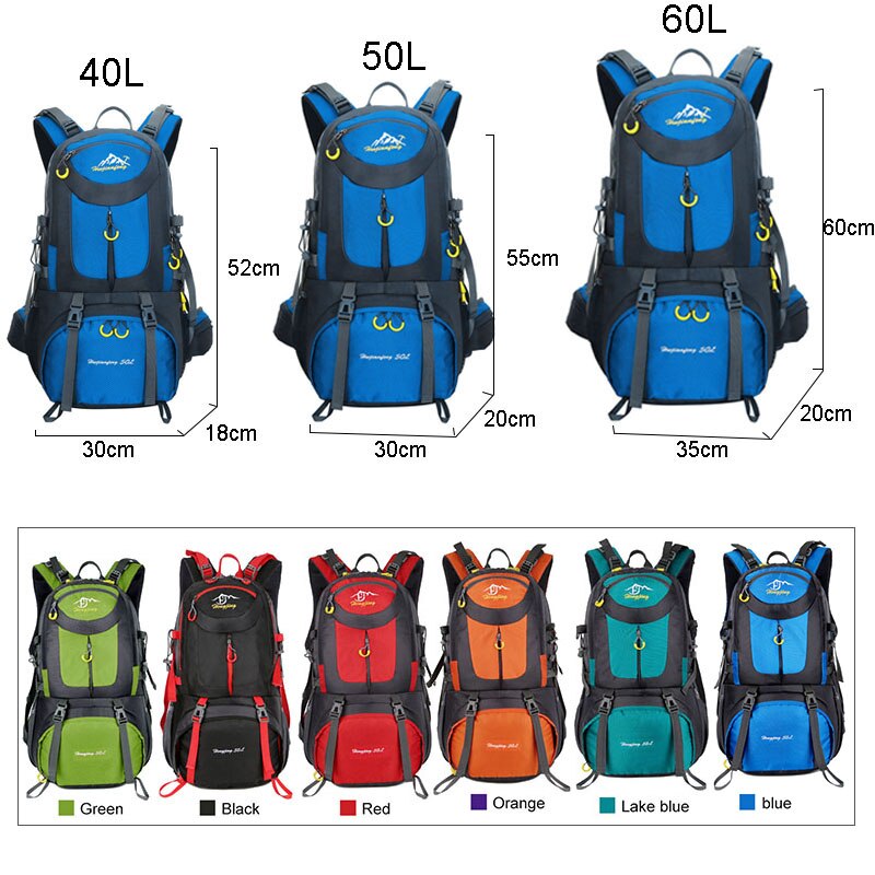 Backpacks 40L 50L 60L Camping Hiking Backpack Bag Outdoor Sports Bags Travel Men Climbing Rucksack