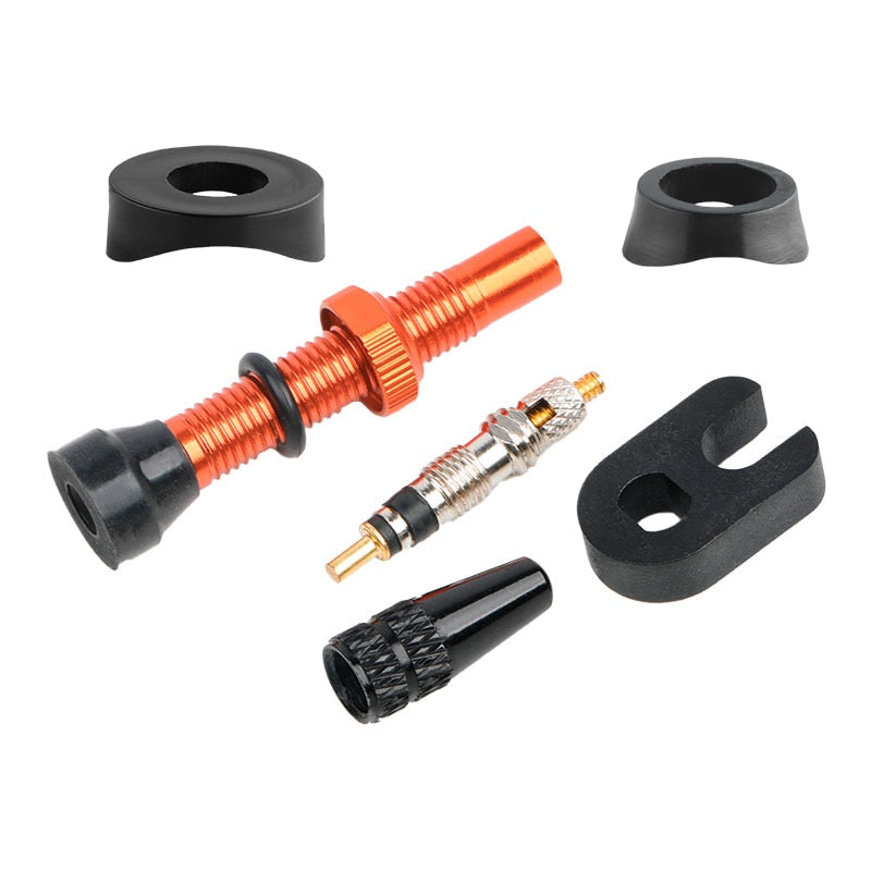 Bicycle 1Pair 80/100/120mm Presta Valve for Road Tubeless Rim Brass Core W/ Alloy Cap & Tool