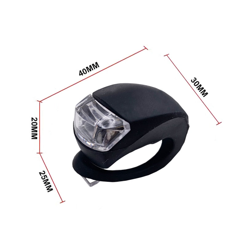 Bicycle Front Light Silicone LED Head Front Rear Wheel Bike Light Waterproof Cycling With Battery