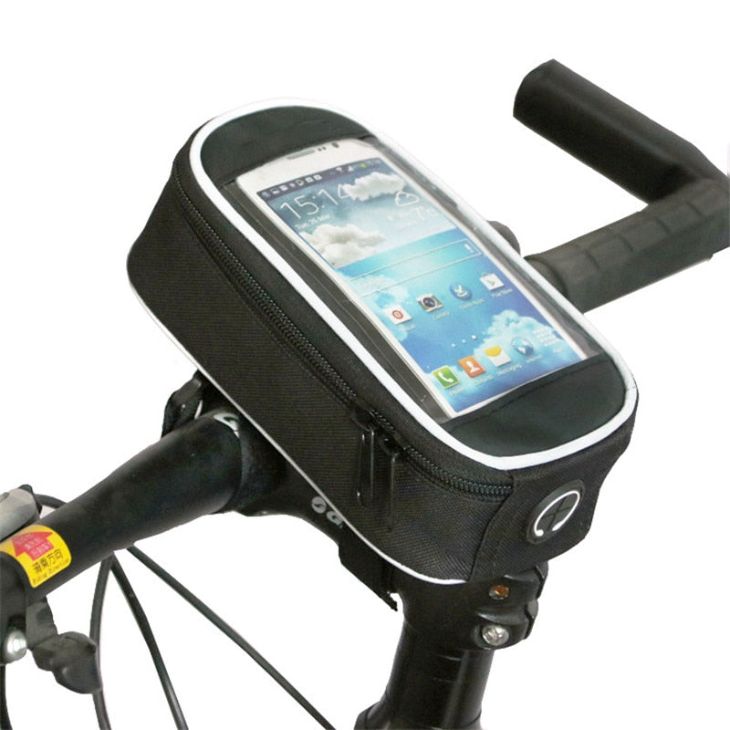 Bicycle Front Touch Screen Phone Bag MTB Road Bike Cycling Mobile Bag Cycle Front Bag 5.7 inch Cellphone Bag Bicycle Accessories