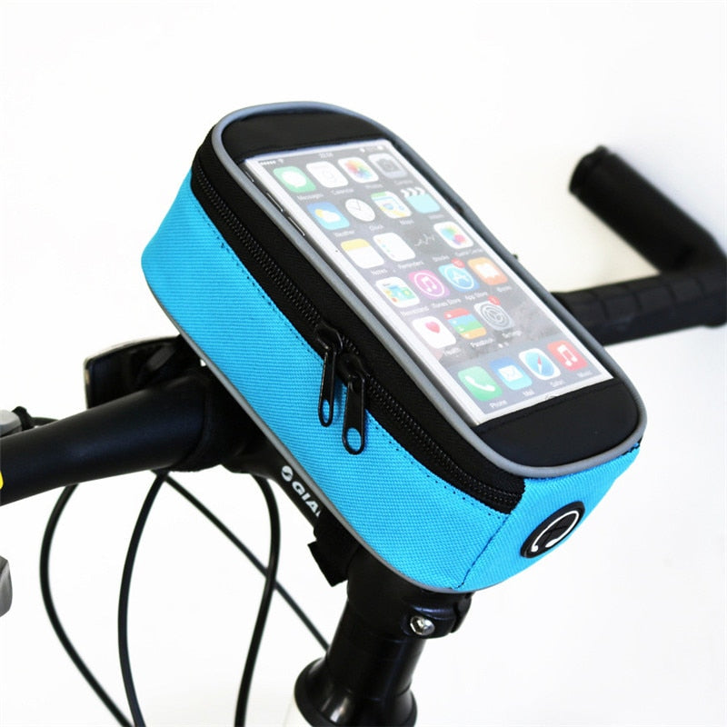 Bicycle Front Touch Screen Phone Bag MTB Road Bike Cycling Mobile Bag Cycle Front Bag 5.7 inch Cellphone Bag Bicycle Accessories