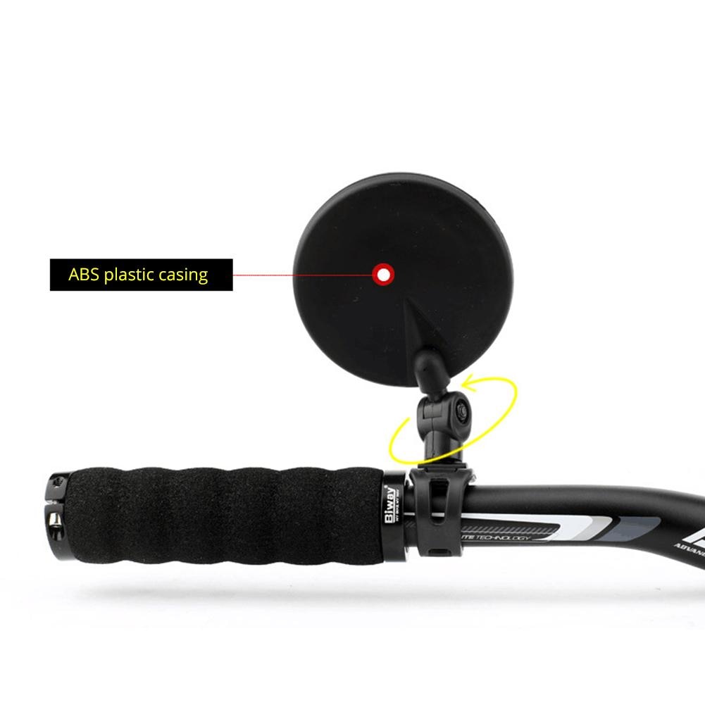 Bicycle Rearview Handlebar Mirrors Cycling Rear View MTB Bike Silicone Handle Rearview Mirror