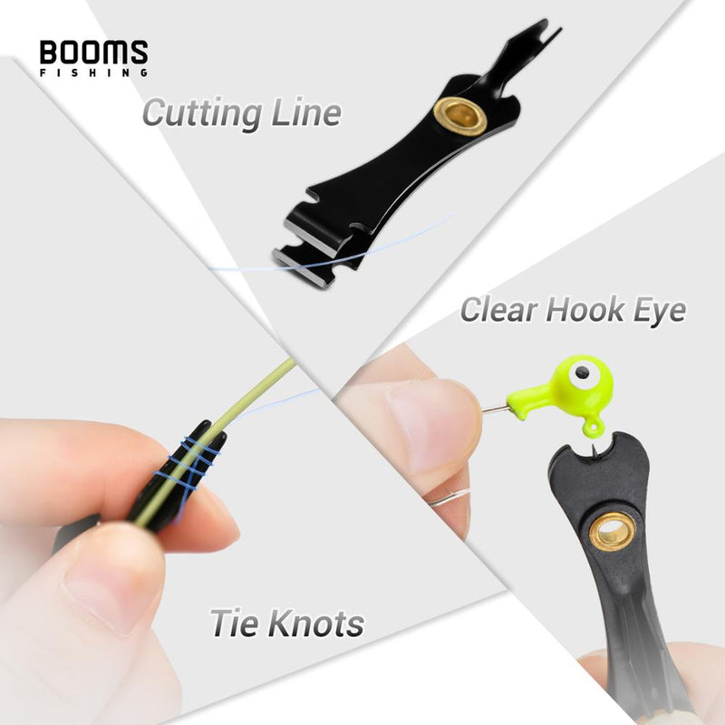 Booms Fishing Quick Knot Tying Tool Fly Fishing Line Scissors Cutter Clipper Nippers Fast Knotter Tie Zinger Retractor Tackle