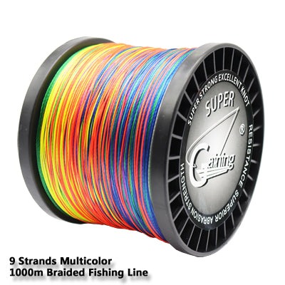 Braided Fishing Line 9 Strands PE Multicolor Fishing Lines 300m 500m 1000m 1500m Strong Strength
