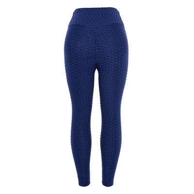 CHRLEISURE Black Leggings Women Polyester Ankle-Length Standard Fold Pants Elasticity Keep Slim Push