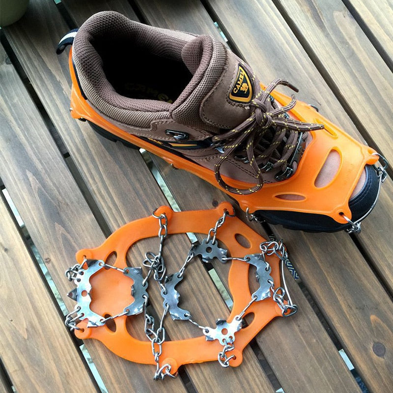 COPOZZ Outdoor Climbing Anti-slip Crampons Winter Walk 19 Teeth Ice Fishing Snowshoes Hiking