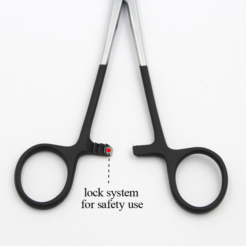 Crazy Shark 6.5''/8.5''Stainless Steel Fly Fishing Forceps Hook Remover Tackle Straight Tip Clamps Fishing Plier Tools