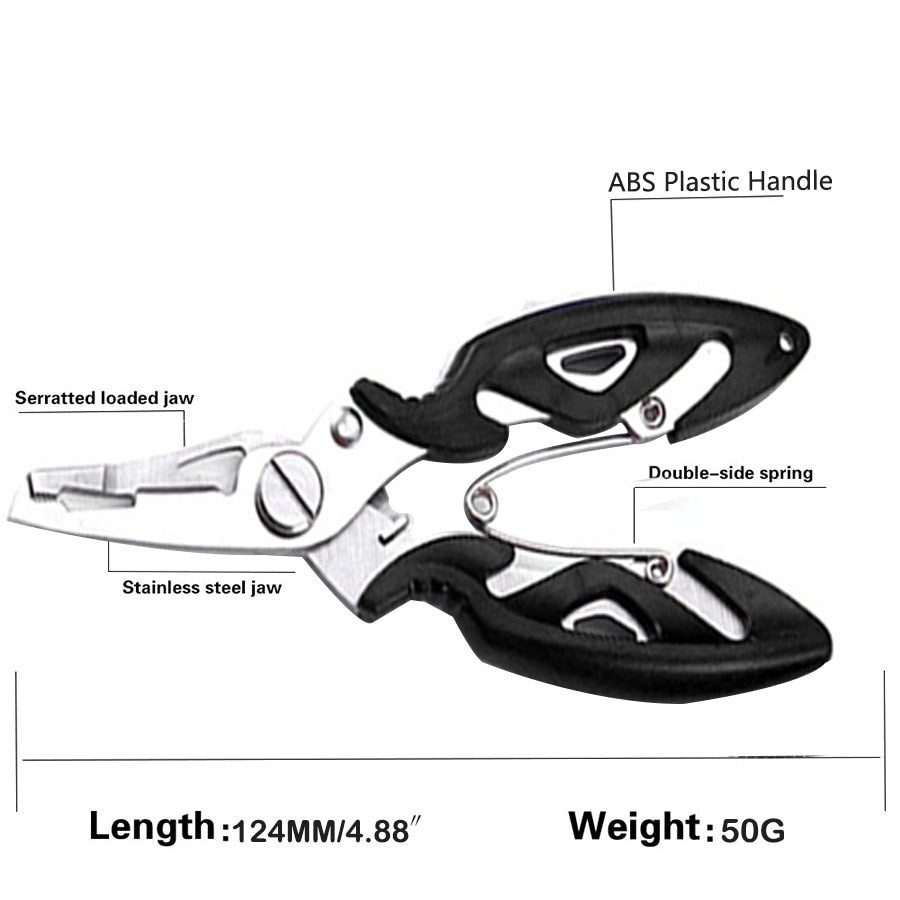 Cutter Plier Scissor Fish Gripper Plier Set Nipper Pincer Snip Fishing Lure Lipgrip Accessory Tool Clip Clamp Grabber Trigger