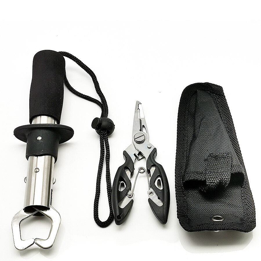 Cutter Plier Scissor Fish Gripper Plier Set Nipper Pincer Snip Fishing Lure Lipgrip Accessory Tool Clip Clamp Grabber Trigger